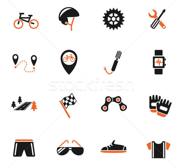 bicycle icon set Stock photo © ayaxmr