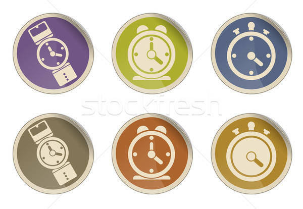 Different clocks icons Stock photo © ayaxmr