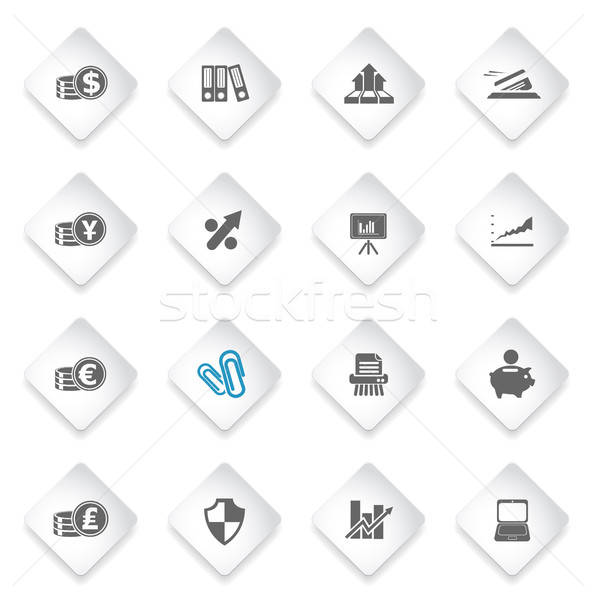 Business Finanzierung Web-Icons einfach Symbol Stift Stock foto © ayaxmr