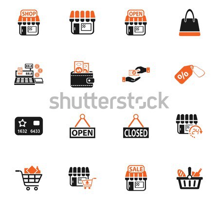 Stock foto: Lebensmittelgeschäft · Symbol · einfach · Symbole · Web · Benutzer