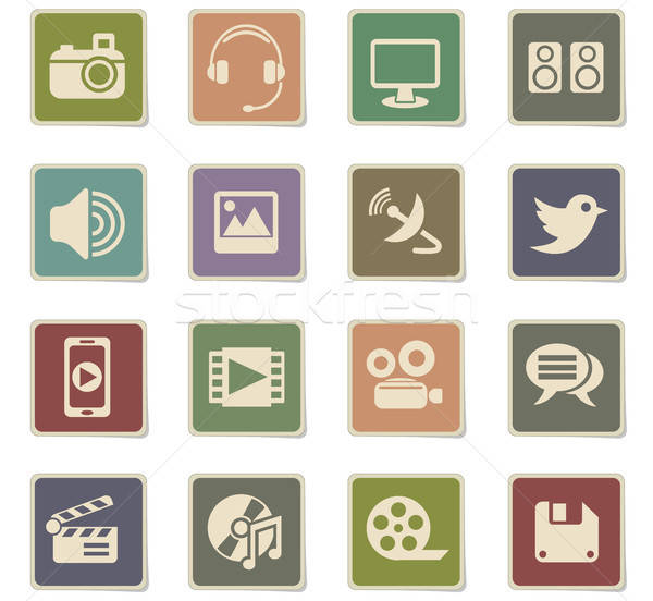 Stock foto: Medien · Symbole · Web-Icons · Benutzer · Schnittstelle