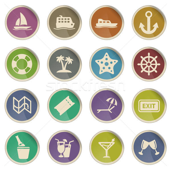 Cruise simply icons Stock photo © ayaxmr