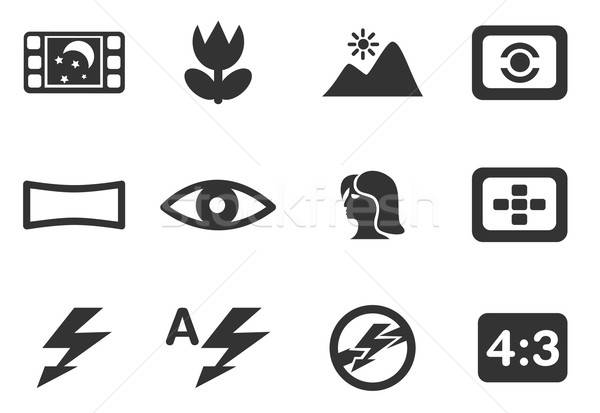 Stock photo: Modes of Photo Silhouette Icons