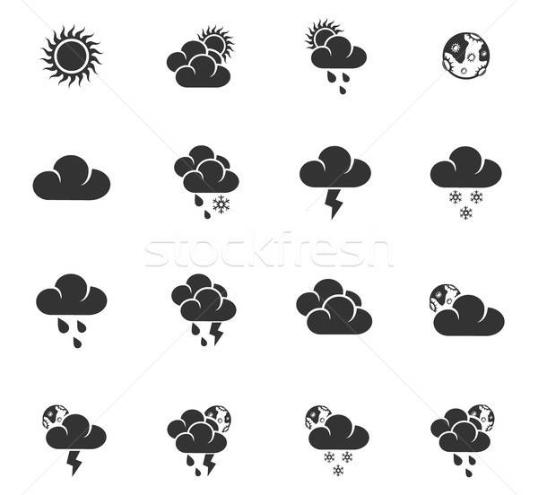 weather icon set Stock photo © ayaxmr