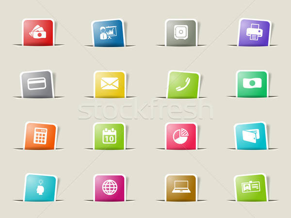 Stock photo: Office simply icons