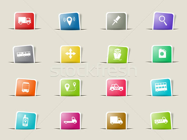 Navigation simply icons Stock photo © ayaxmr