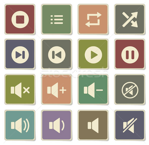 Media player icons Stock photo © ayaxmr