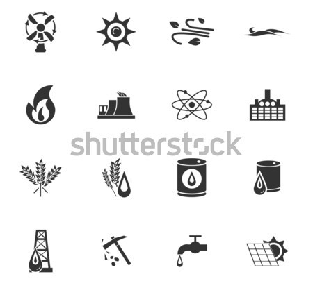 Stockfoto: Industriële · eenvoudig · iconen · web · gebruiker