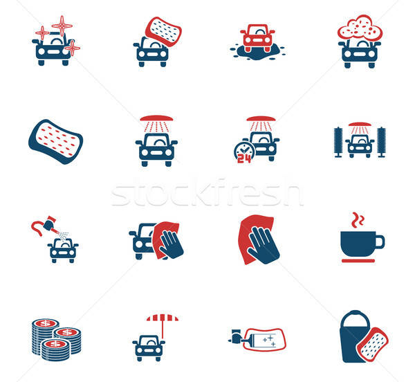 Car wash dienst web icons gebruiker interface Stockfoto © ayaxmr