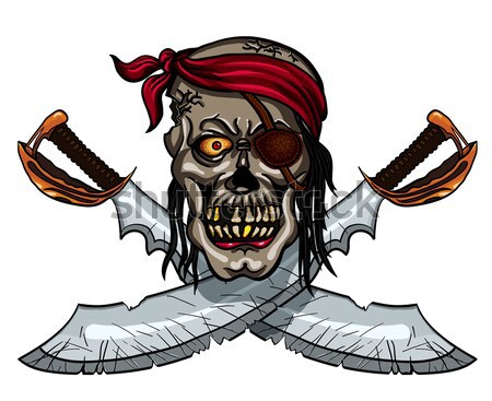 Pirate skull and crossed swords Stock photo © ayaxmr