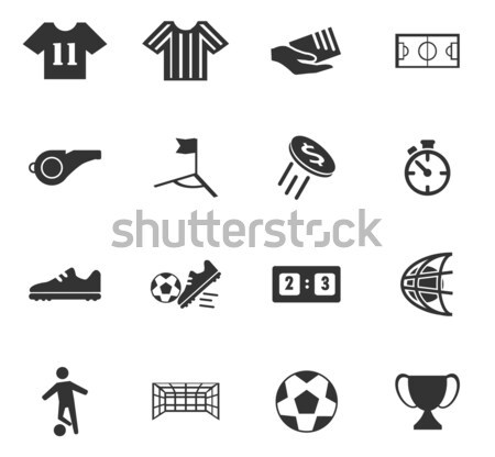 Soccer icons set Stock photo © ayaxmr