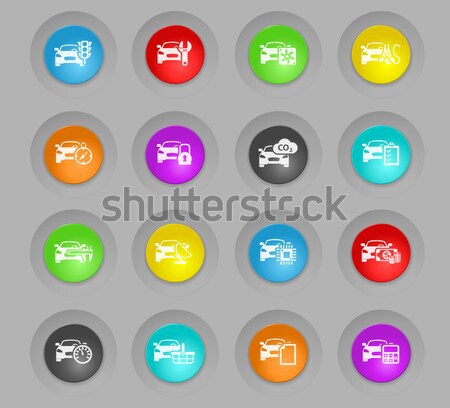 Car service icons set Stock photo © ayaxmr