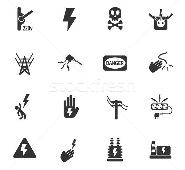 Hoogspanning web icons gebruiker interface ontwerp Stockfoto © ayaxmr