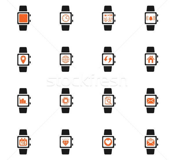 smart watch icon set Stock photo © ayaxmr