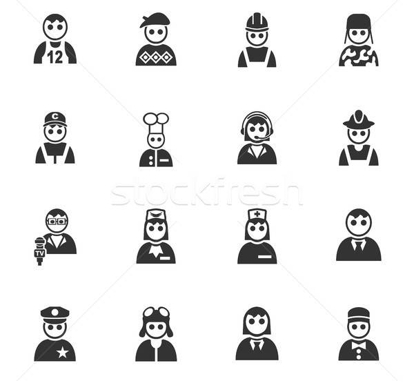 occupation icon set Stock photo © ayaxmr