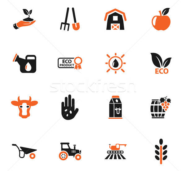 agricultural icon set Stock photo © ayaxmr