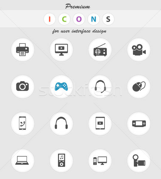 Stock photo: Gadgets simply icons