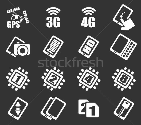 Stock photo: Mobile or cell phone, smartphone,  specifications and functions