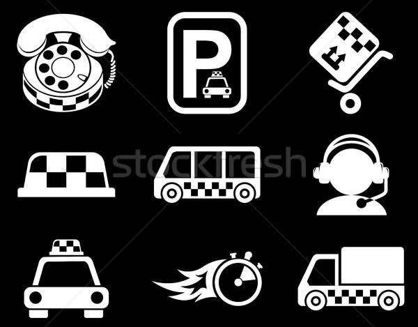 taxi services icon set Stock photo © ayaxmr
