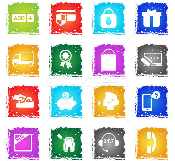 e-commerce icon set Stock photo © ayaxmr