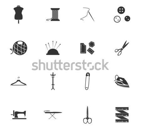 Schneiderei einfach Symbole Web Benutzer Stock foto © ayaxmr