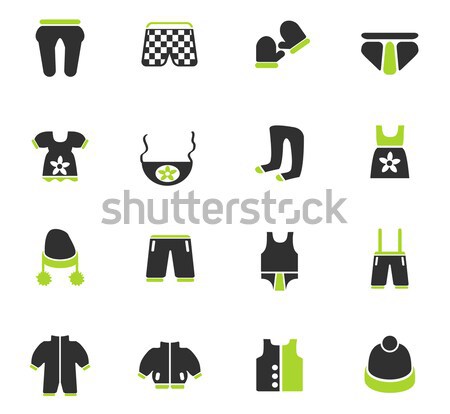 Baby clothes simply icons Stock photo © ayaxmr