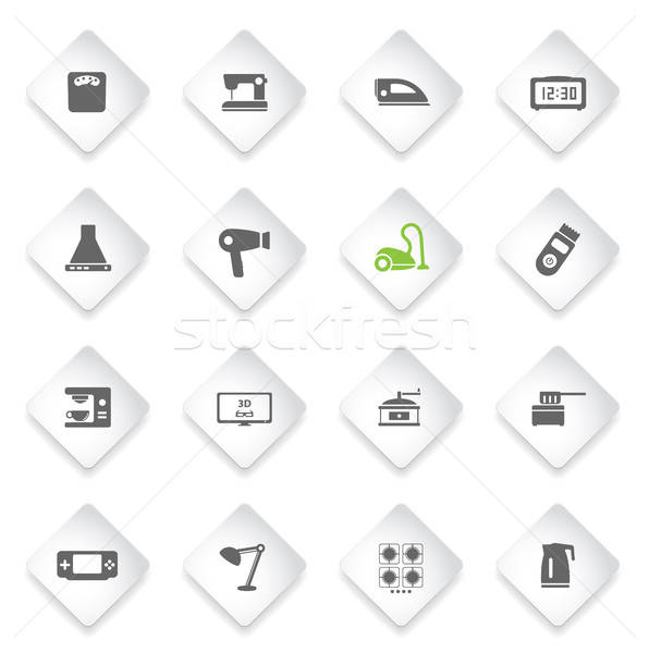 Maison simplement icônes symboles web utilisateur Photo stock © ayaxmr