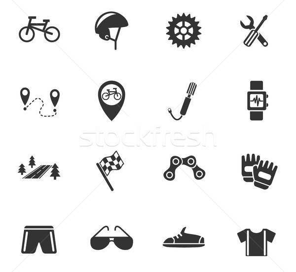 bicycle icon set Stock photo © ayaxmr