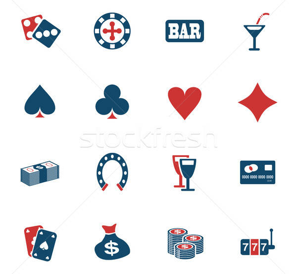 casino icon set Stock photo © ayaxmr