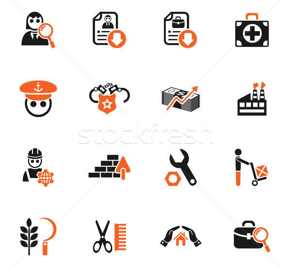 job search icon set Stock photo © ayaxmr