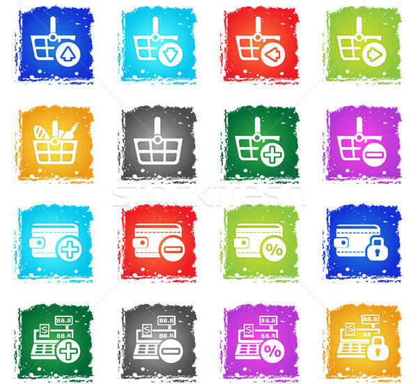 Stock photo: marketing and e-commerce icon set