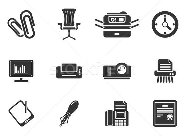 Oficina simplemente iconos símbolo iconos de la web usuario Foto stock © ayaxmr