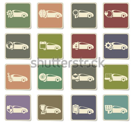 Car service icons set Stock photo © ayaxmr