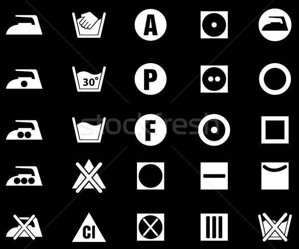 Laundry Sign Silhouette Icons Stock photo © ayaxmr