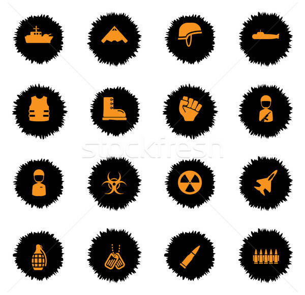 Military simply icons Stock photo © ayaxmr