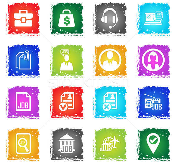 Stock photo: job search icon set