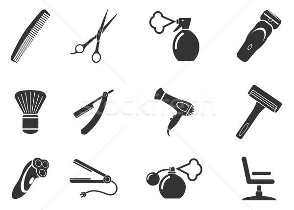 Barbershop simply icons Stock photo © ayaxmr