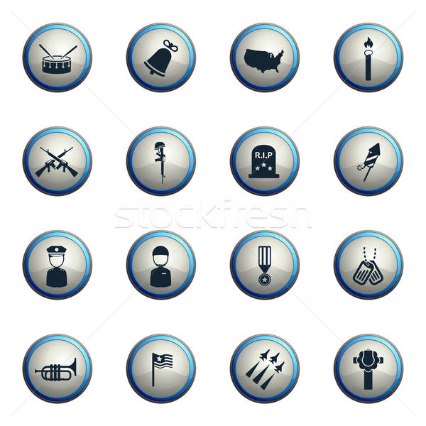 Dag eenvoudig iconen web gebruiker Stockfoto © ayaxmr