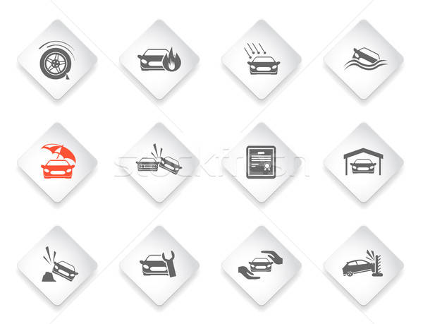 Stock photo: Car Insurance Icons