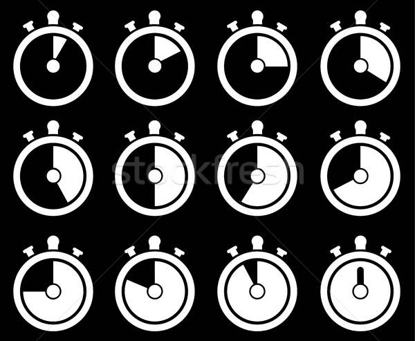 Timer icone semplicemente simboli web utente Foto d'archivio © ayaxmr