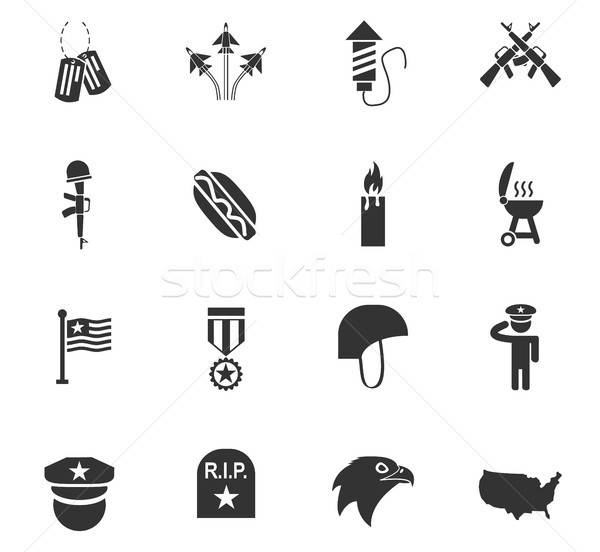 memorial day icon set Stock photo © ayaxmr