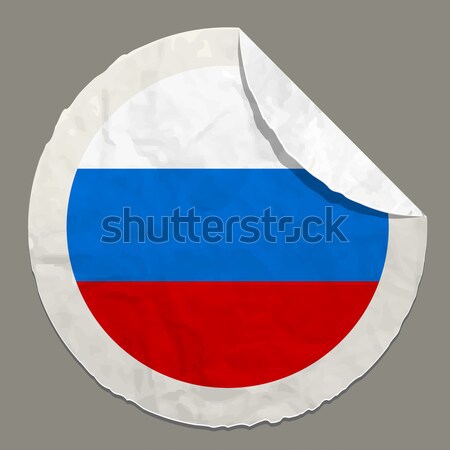 Russia flag on a paper label Stock photo © ayaxmr