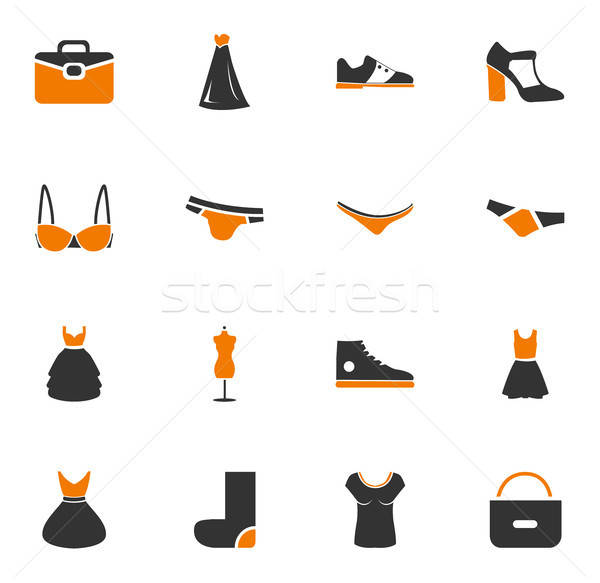 Ropa simplemente iconos web usuario Foto stock © ayaxmr