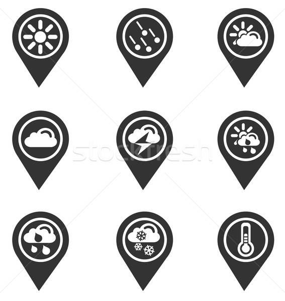 Meteo mappa vettore web vetro Foto d'archivio © ayaxmr