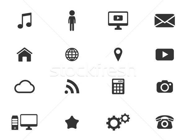 Simplesmente ícones símbolos os ícones do web globo Foto stock © ayaxmr