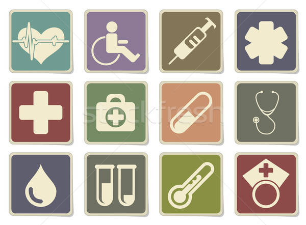 Medical Icons set Stock photo © ayaxmr