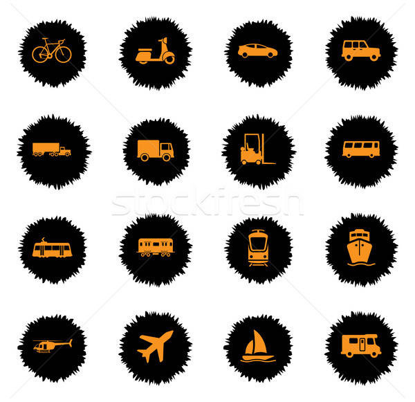 Transportation simply icons Stock photo © ayaxmr