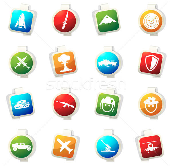 Military and war icons Stock photo © ayaxmr