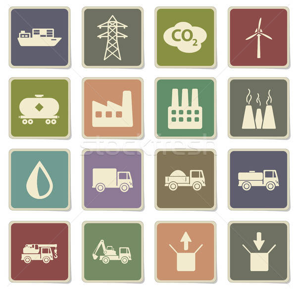 Industrial simply icons Stock photo © ayaxmr