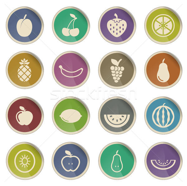 Fruits simply icons Stock photo © ayaxmr